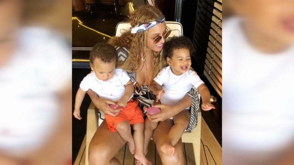 Beyonce shares rare photos of twins Rumi and Sir Video ...