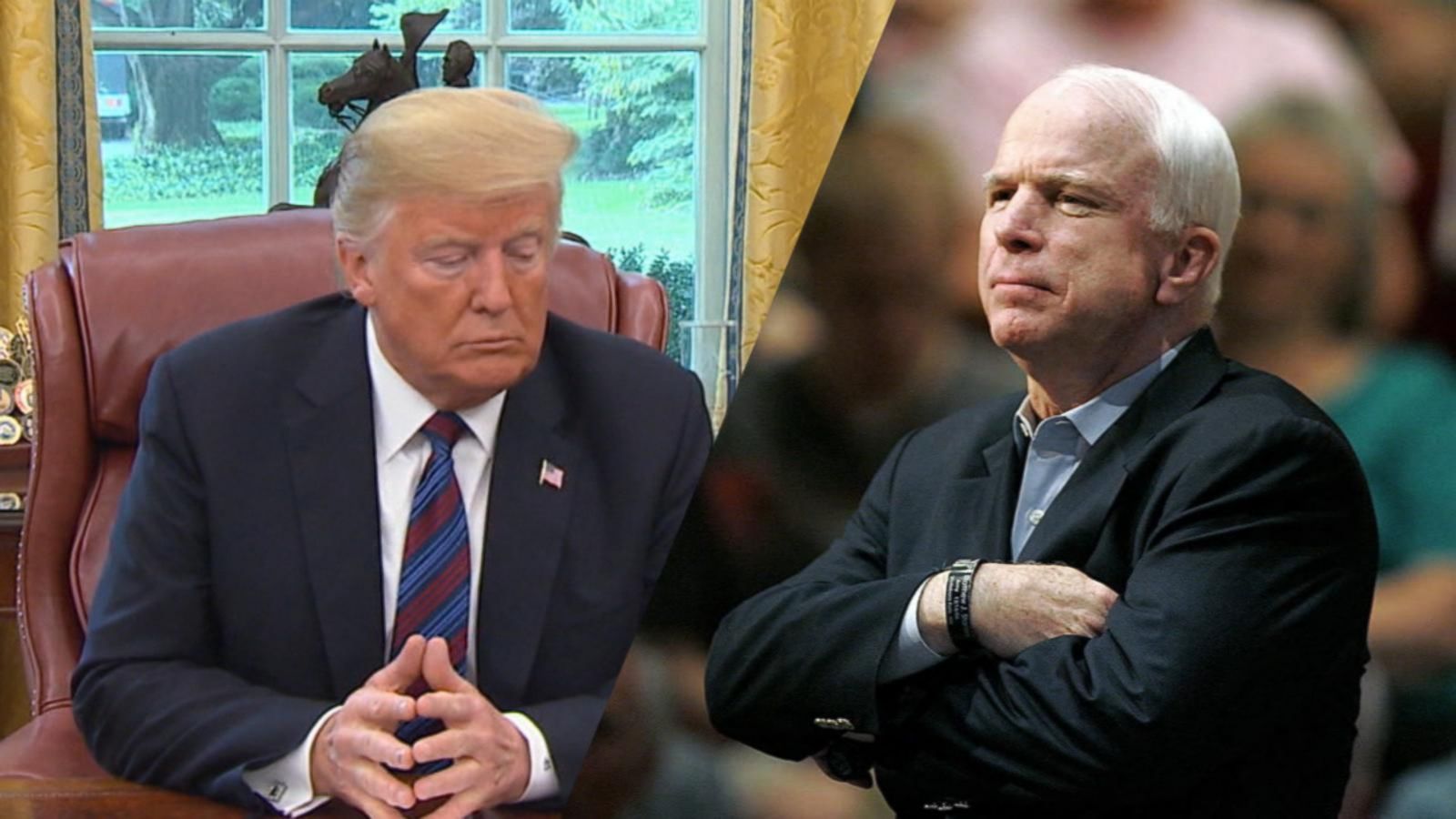 VIDEO: Trump breaks his silence on John McCain