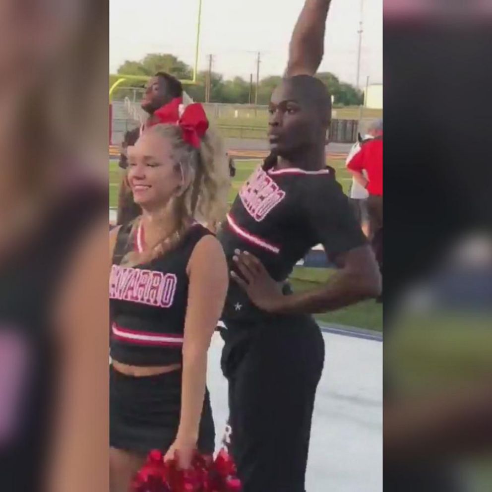 This Cheerleader S Epic Routine Is All The School Spirit You Need Abc News - cheers pink cheerleaders outfit roblox