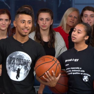 VIDEO: Teenage basketball dream team takes over Times Square