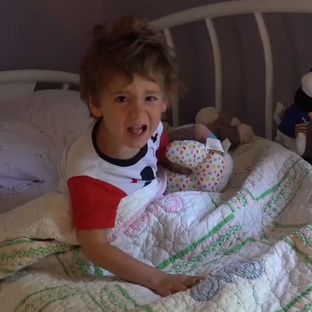 VIDEO: This 3-year-old is not a morning person, and especially not on his birthday