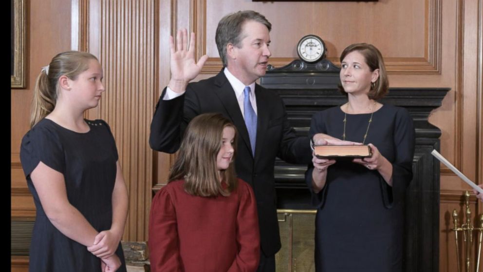 Brett kavanaugh sworn on sale in