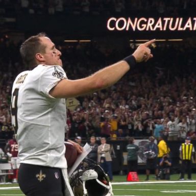 VIDEO: Drew Brees breaks all-time passing record