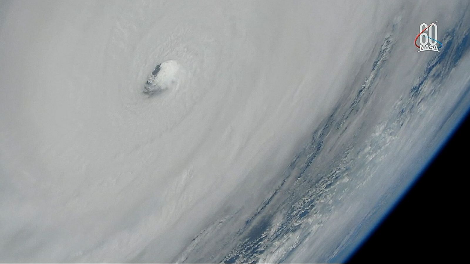 VIDEO: A camera outside the International Space Station captured a striking view of the monster storm.