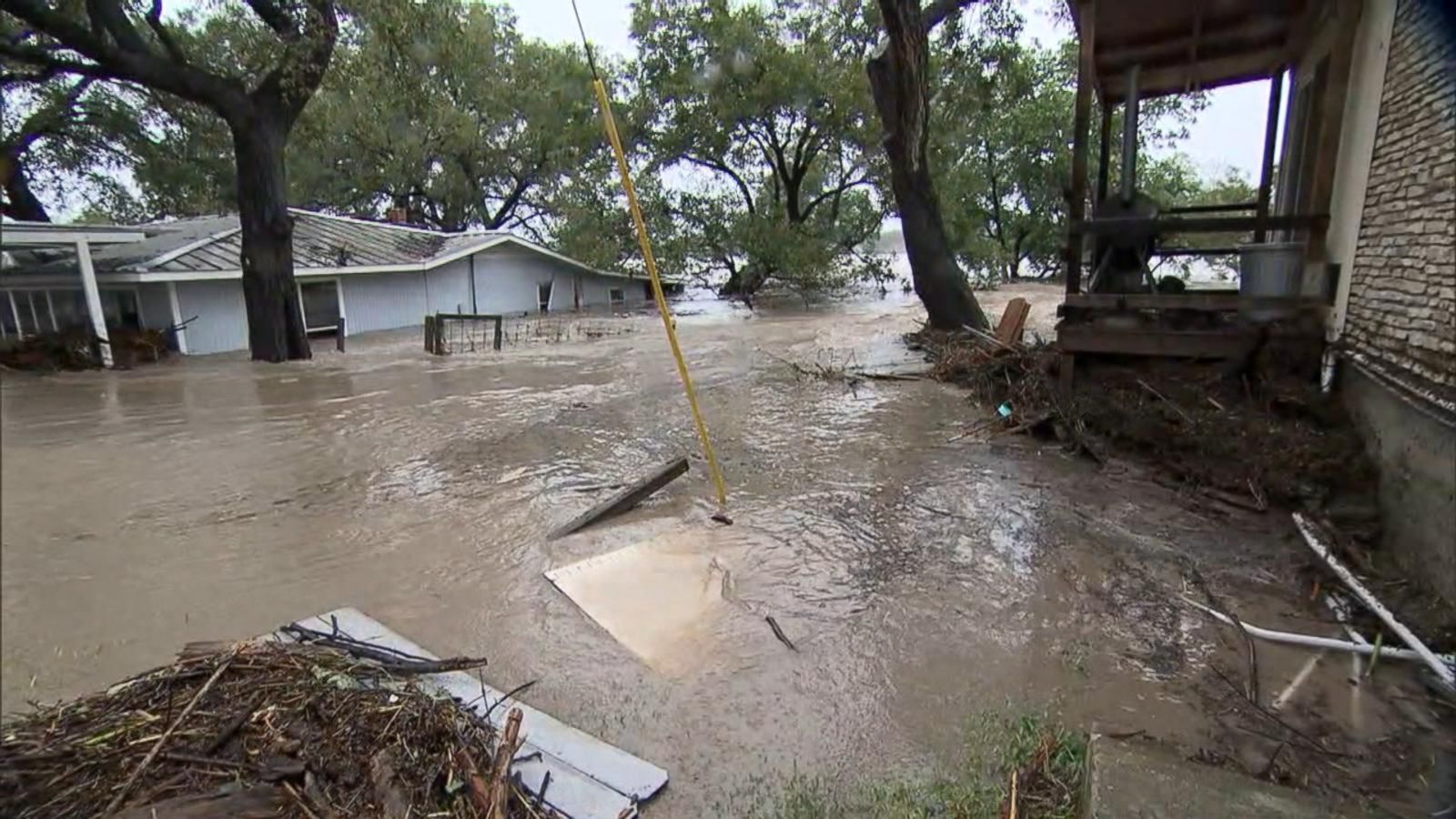 VIDEO: Near-record floods in Texas trigger evacuations, rescues