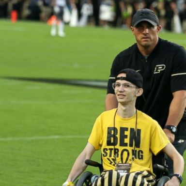 VIDEO: Purdue superfan inspires team's unlikely win over Ohio State