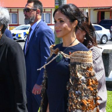 VIDEO: Prince Harry and Meghan Markle take part in traditional Maori 'powhiri' 