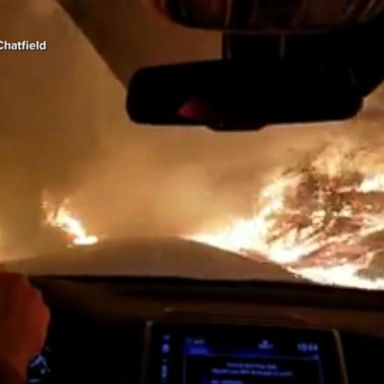 VIDEO: California fire evacuees get stuck in gridlock, surrounded by fire