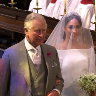 VIDEO: Inside the moment Prince Harry asked his dad to walk Meghan Markle down the aisle