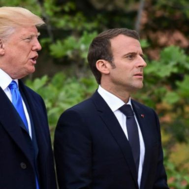 VIDEO: Trump lashes out at President Macron as he arrives in Paris