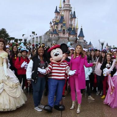 VIDEO: Mickey's Worldwide Birthday Bash: Ginger Zee, Disney superfan visit Disneyland Paris 