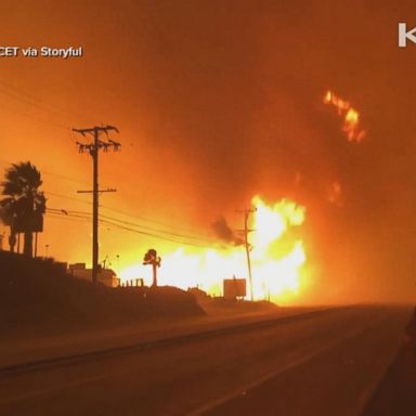 VIDEO: Strengthening Santa Ana winds add fuel to fires