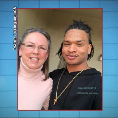 VIDEO: The sweet holiday tradition began in 2016 when Wanda Dench, now 61, sent Jamal Hinton, now 19, a text asking if he and his girlfriend were coming to Thanksgiving dinner this year.