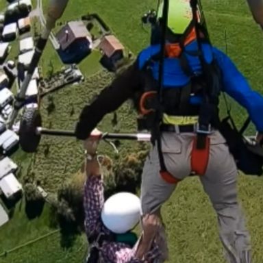 VIDEO: Hang-glider's attempt to save his life caught on camera 