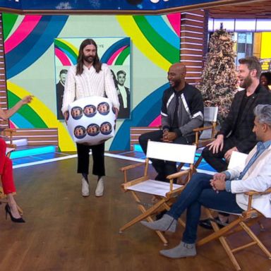 VIDEO: The 'Queer Eye' fab five face off in a 'Love Yourself, Love Your Life' game on 'GMA'