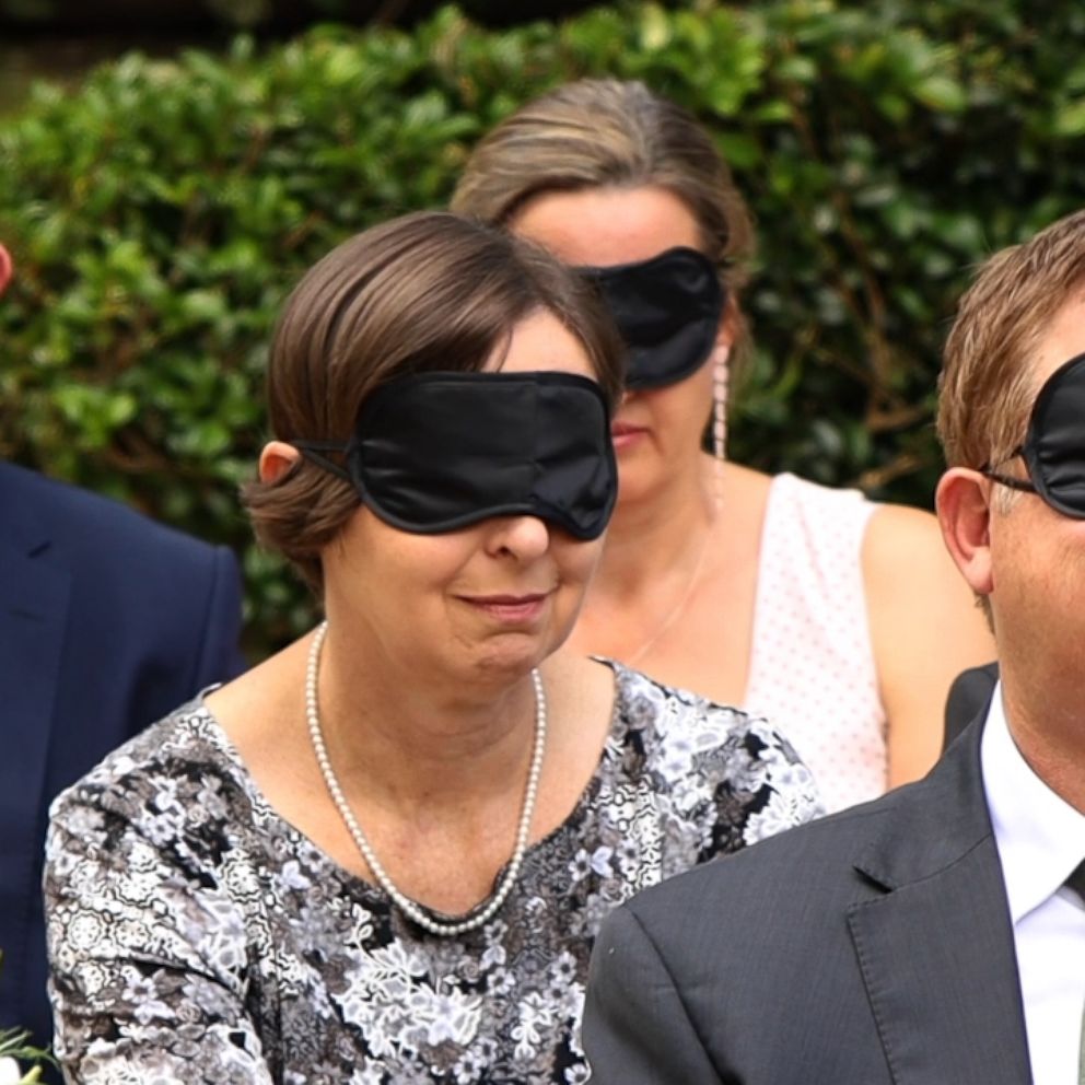 Why this blind bride had her guests wear blindfolds during her