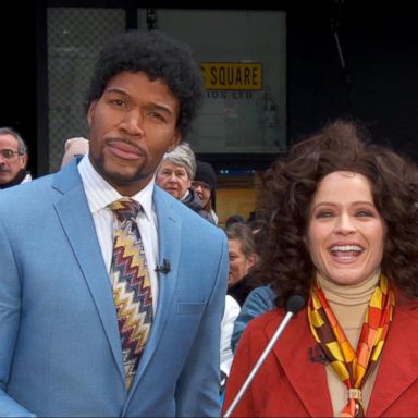 VIDEO: Michael Strahan and Sara Haines in full 70s attire for 'GMA Day' game 'Street Smarts'