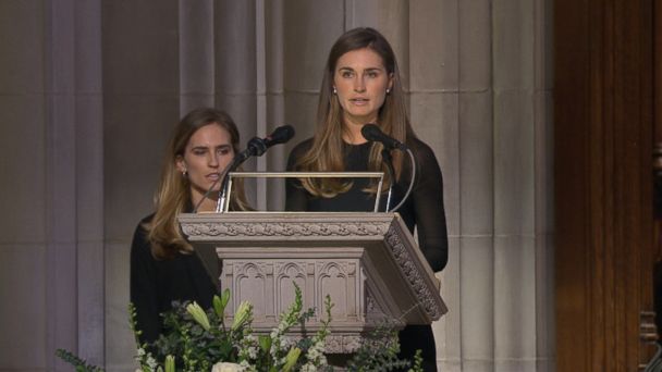 Video Granddaughters Honor George H W Bush At Funeral Abc News