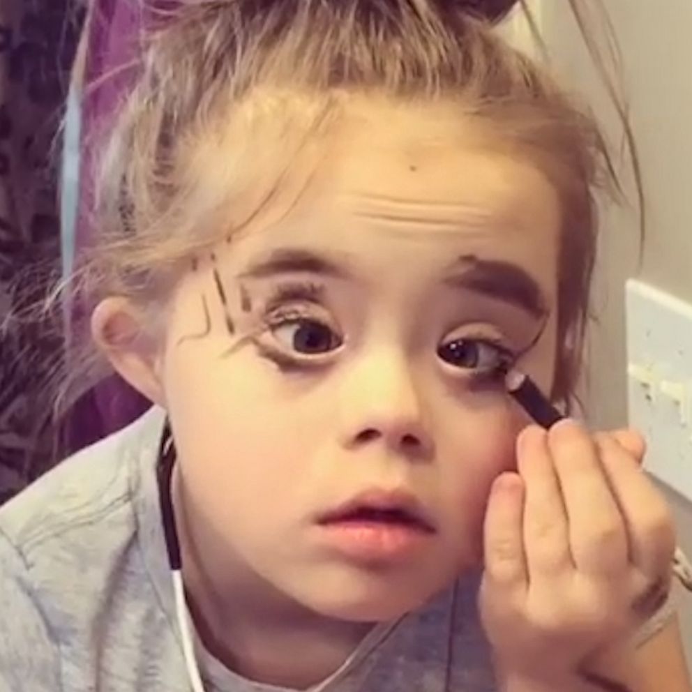 VIDEO: Little girl wears mom's makeup and she is fierce