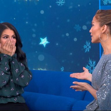 VIDEO: Jennifer Lopez surprises a super fan live on 'GMA' 