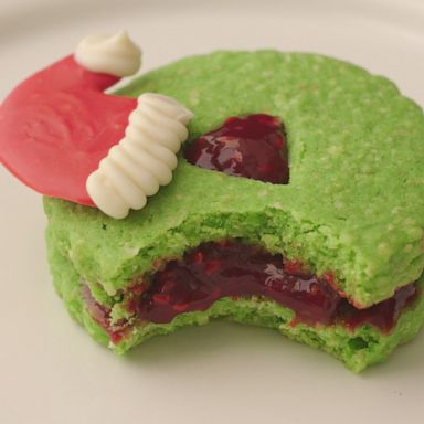 VIDEO: 25 Days of Cookies: Make Brit + Co's Grinch Linzer Cookies