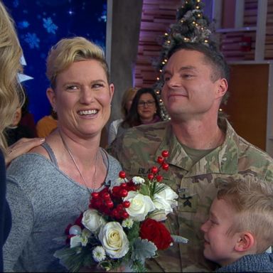 VIDEO: Military sergeant surprises his family for the holidays live on 'GMA' 