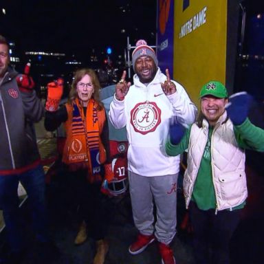 VIDEO: College football superfans face off for their teams on 'GMA' 