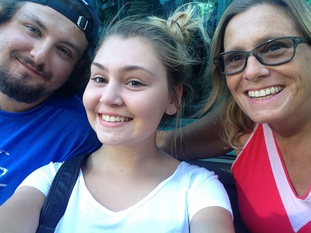 PHOTO: Madalyn Massabni, 19, is seen with her mother, Dawn and brother Georgie, in an undated photo.