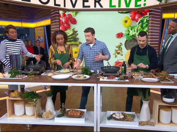 Jamie Oliver shares 5-ingredient meals from new cookbook - Good Morning  America