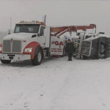 VIDEO: Storm causes icy, dangerous conditions for cars, flights