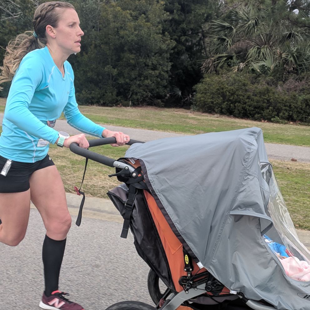 Mom Attempts World Record For Fastest 10k With A Double Stroller Good Morning America