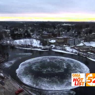 VIDEO: 'GMA' Hot List: Giant circle of ice forms in the middle of a Maine town's river