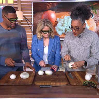 VIDEO: Carla Hall shows Michael and Sara the proper way to cut onions