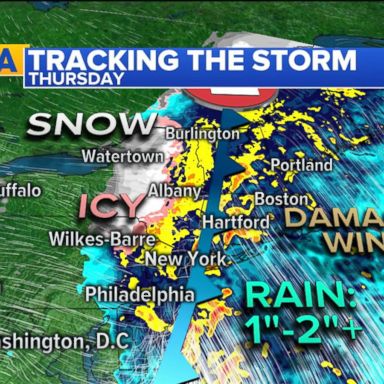 VIDEO: Major storm moves across the east with wind, rain