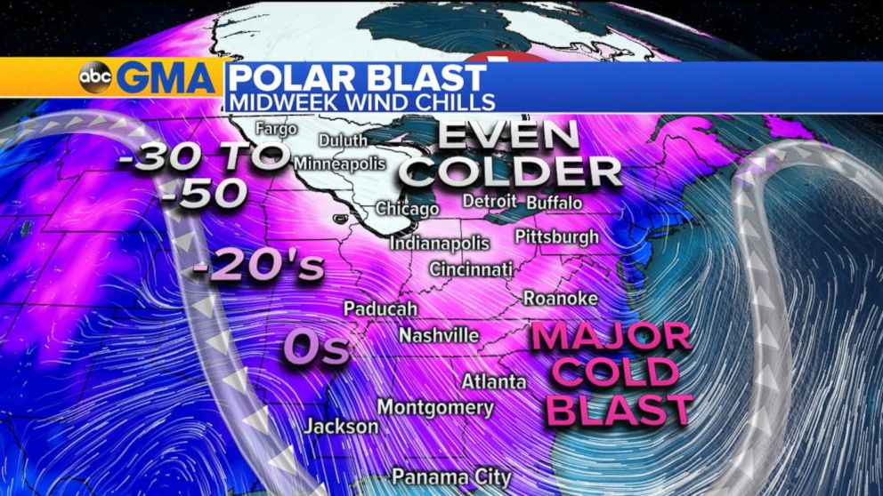 Arctic blast slams Midwest, heads east Video - ABC News