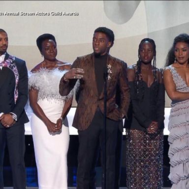 VIDEO: "Black Panther" wins big at SAG Awards