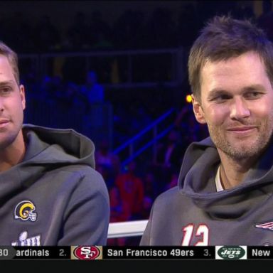 VIDEO: Brady, Goff face off before Super Bowl