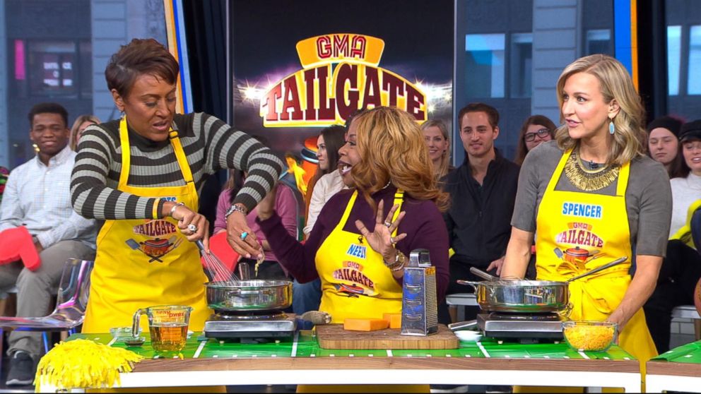 VIDEO: The GMA anchors ho head-to-head in a Super Bowl cook-off! 
