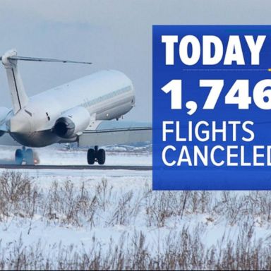 VIDEO: Major flight cancellations amid deep freeze