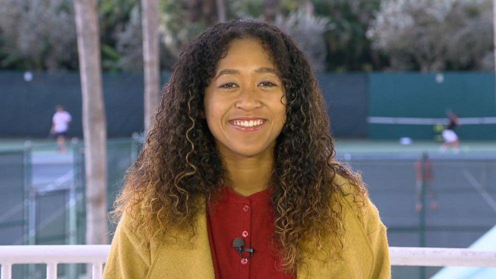 Naomi Osaka's family watch the game of Naomi Osaka during the