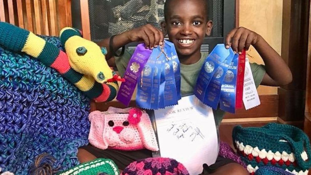 Granny And Young Boy - 11-year-old crochet prodigy puts your grandma to shame - ABC ...