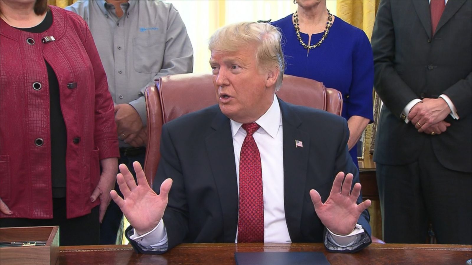 VIDEO: The president discussed a scenario in which he thinks Rep. Nancy Pelosi "would be begging for a wall."