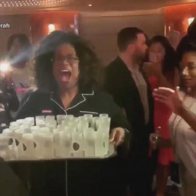 VIDEO: Oprah celebrates birthday on girls getaway cruise