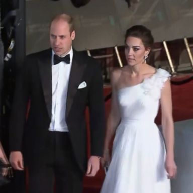 VIDEO: Prince William and Kate stepped out for the British film world's big night.