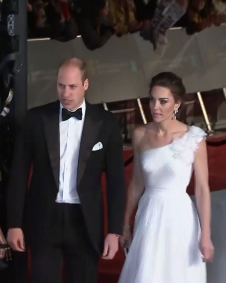 VIDEO: Prince William and Kate stepped out for the British film world's big night.