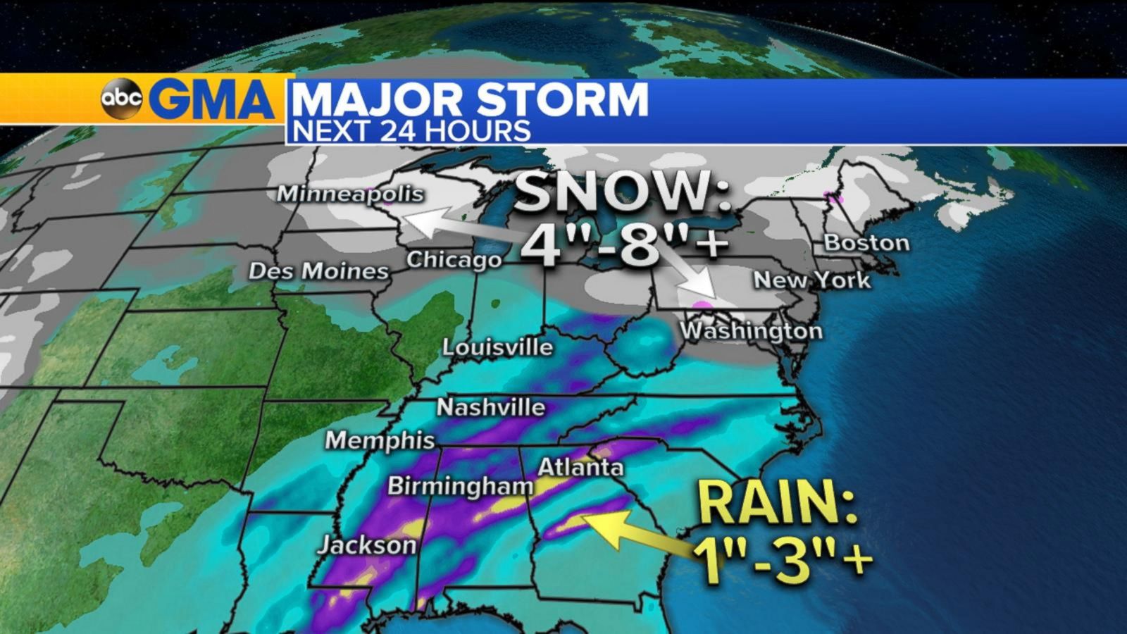 VIDEO: Major winter storm on the move