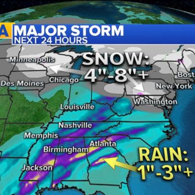 VIDEO: Major winter storm on the move