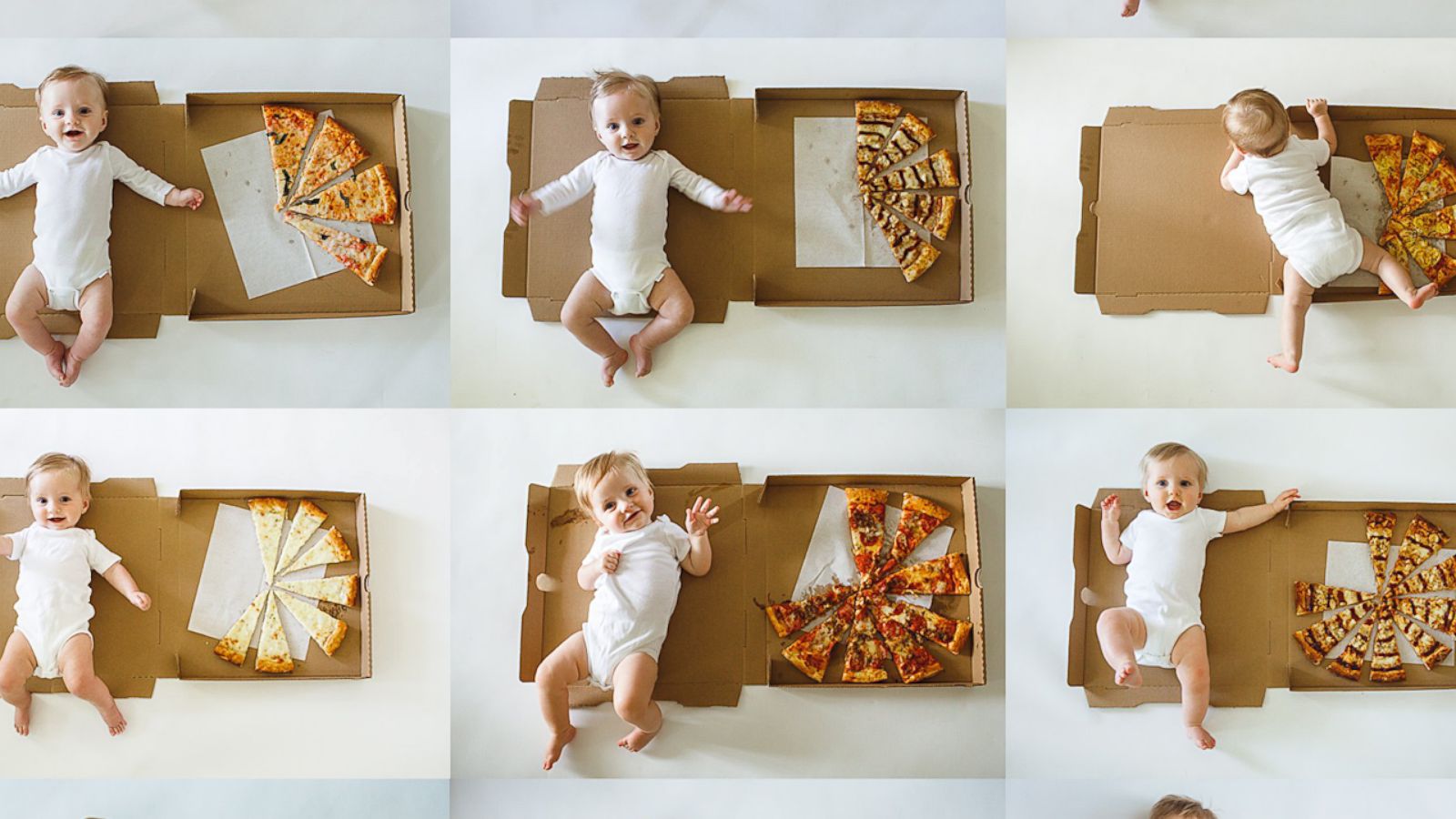 VIDEO: Genius mom uses pizza to mark her baby's monthly growth