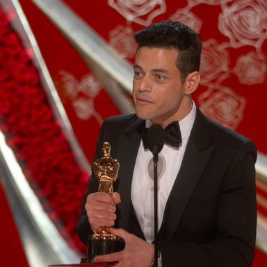 VIDEO: Rami Malek opened up in a heartfelt speech as he won the Oscar for best lead actor for his role as Queen frontman Freddie Mercury in "Bohemian Rhapsody."