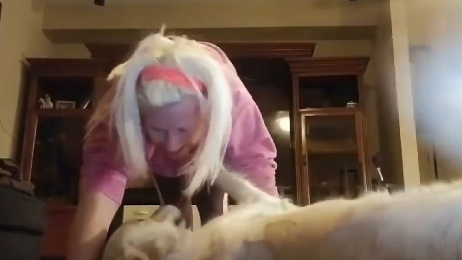 VIDEO: Sweet service dog interrupts yoga routine